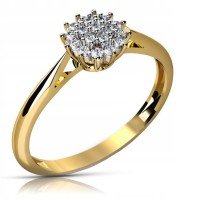 Złoty pierścionek zaręczynowy 280-1 333 8K cyrkonia 