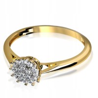 Złoty pierścionek zaręczynowy 280-1 333 8K cyrkonia 