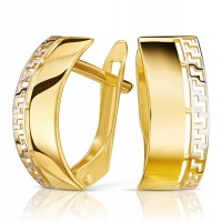 Złote kolczyki z cyrkoniami złoto333 8K L602