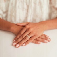 Złoty pierścionek zaręczynowy 762-1 585 14K cyrkonia 