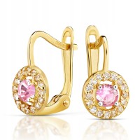 ZŁOTE KOLCZYKI Z CYRKONIAMI ZŁOTO 333 8K 2376p-3