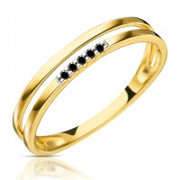 Złoty pierścionek zaręczynowy 1661o-3 333 8K cyrkonia 