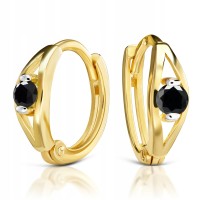 Złote kolczyki z cyrkoniami złoto 585 14K 2451o-3