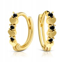 Złote kolczyki z cyrkoniami złoto 585 14K 2498sz-3