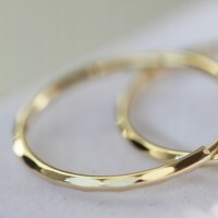 Złote koła kolczyki 333 8K 20mm kółka diamentowane