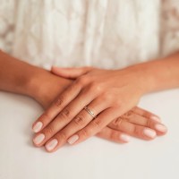 Złoty pierścionek zaręczynowy 1661-3 585 14K cyrkonia 