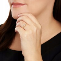  Złoty pierścionek zaręczynowy 333 8K cyrkonia 1292b-3