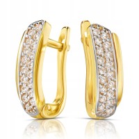 Złote kolczyki z cyrkoniami złoto 585 14K 2439-3