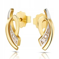 Złote kolczyki z cyrkoniami złoto 333 8K 2367-3
