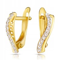 Złote kolczyki z cyrkoniami złoto 333 8K 2241-3