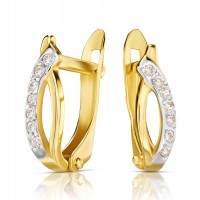 Złote kolczyki z cyrkoniami złoto 333 8K 2306-3