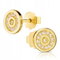 Złote kolczyki z cyrkoniami złoto 333 8K 2455-3