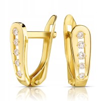 Złote kolczyki z cyrkoniami złoto 333 8K 2304-3