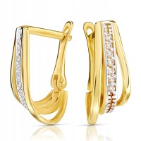 Złote kolczyki z cyrkoniami złoto 333 8K 2387-3