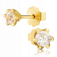 Złote kolczyki z cyrkoniami złoto 333 8K 2365-3