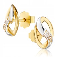 Złote kolczyki z cyrkoniami złoto 333 8K 2364-3
