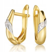 Złote kolczyki z cyrkoniami złoto 585 14K 2109-3