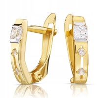 Złote kolczyki z cyrkoniami złoto 585 14K 2252-3