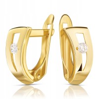 Złote kolczyki z cyrkoniami złoto 585 14K 2244-3