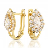 Złote kolczyki z cyrkoniami złoto 585 14K 2301-3