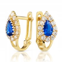 Złote kolczyki z cyrkoniami złoto 585 14K 2301-3