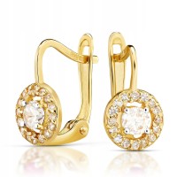 Złote kolczyki z cyrkoniami złoto 585 14K 2376-3