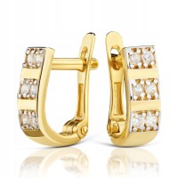 Złote kolczyki z cyrkoniami złoto 585 14K 7753-2