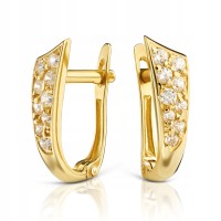 Złote kolczyki z cyrkoniami złoto 585 14K 235-1