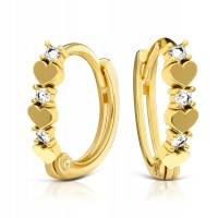 Złote kolczyki z cyrkoniami złoto 585 14K 2498-3