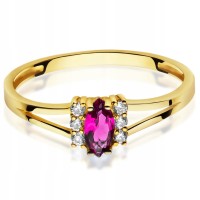 Złoty pierścionek zaręczynowy 1666r-3 pr. 333