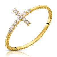  Złoty pierścionek zaręczynowy 966-1 pr. 333