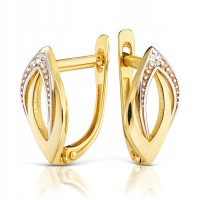Złote kolczyki z cyrkoniami złoto 333 8K 217-1
