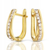 Złote kolczyki z cyrkoniami złoto 333 8K 2391-3