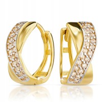 Złote kolczyki z cyrkoniami złoto 333 8K 2386-3