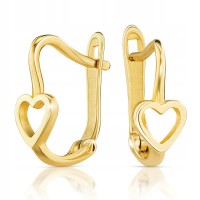 Złote kolczyki serce złoto 333 8K 2371-3