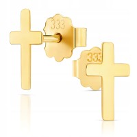 Złote kolczyki krzyż złoto 333 8K 2473-3