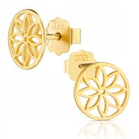 Złote kolczyki ażurowe kólko złoto 333 8K  sztyft 2457-3