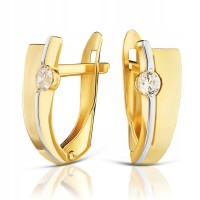 Złote kolczyki z cyrkoniami złoto  333 8K 2312-3