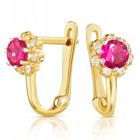 Złote kolczyki z cyrkoniami złoto 333 8K 2382r-3