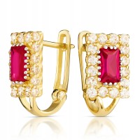 Złote kolczyki z cyrkoniami złoto 333 8K 2300r-3