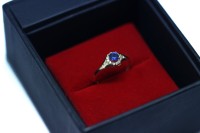 Złoty pierścionek zaręczynowy 530sz-1  585 14K cyrkonia