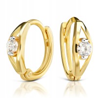 Złote kolczyki z cyrkoniami złoto 333 8K 2451-3