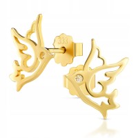 Złote kolczyki z cyrkoniami złoto pr. 333 1411-2