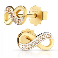 Złote kolczyki z cyrkoniami złoto pr. 333  2354-3