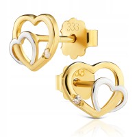 Złote kolczyki z cyrkoniami złoto pr. 333 2429-3