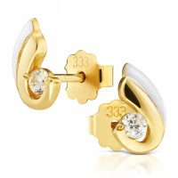 Złote kolczyki z cyrkoniami złoto pr. 333  2368-3