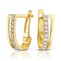 Złote kolczyki z cyrkoniami złoto pr. 333 2392-3