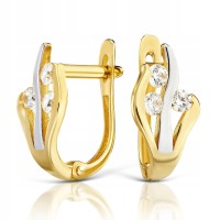 Złote kolczyki z cyrkoniami złoto pr. 333 160-1