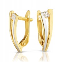 Złote kolczyki z cyrkoniami złoto pr. 333 2090-3