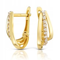 Złote kolczyki z cyrkoniami złoto pr. 333 8K 145-1